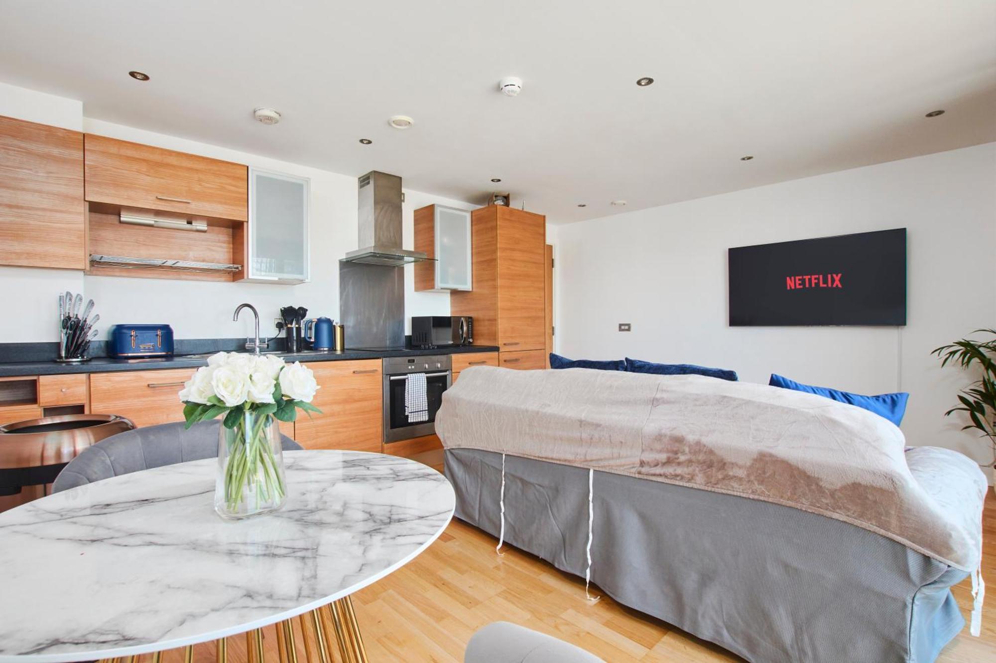 King Deluxe City Apt Large Balcony& Free Parking! Leeds  Pokój zdjęcie